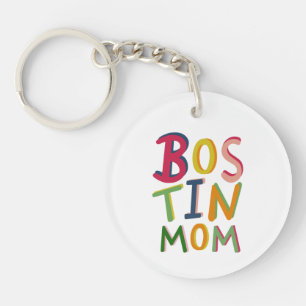 Personlig Bostin Mamma Black Land Nyckelring
