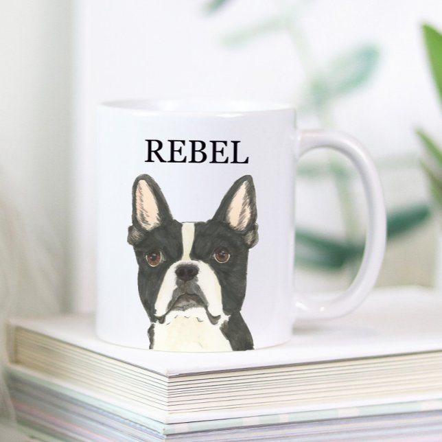 Personlig Boston Terrier Beverage Coaster Kaffemugg (Skapare uppladdad)