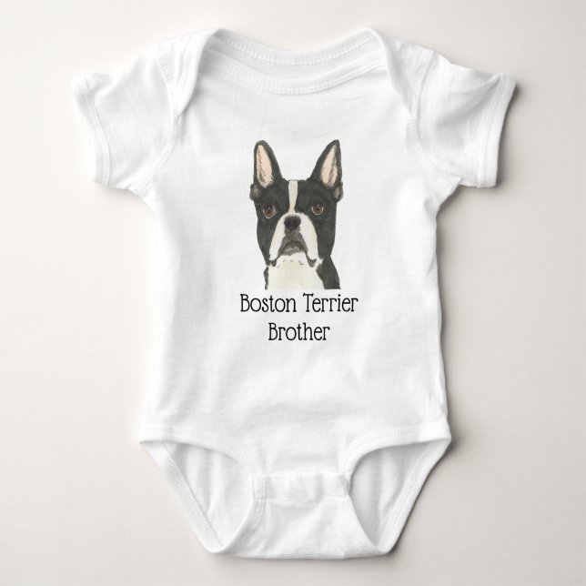 Personlig Boston Terrier Hund T Shirt (Framsida)
