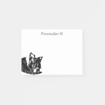 Personlig Boston Terrier Puppy Post-it Notes