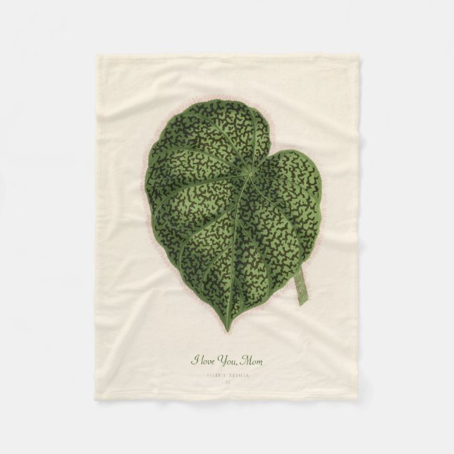 Personlig Botanic Mamma Gift Fleece Blanket (Framsidan)