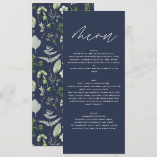 Personlig Botanisk Bröllop Elegant Grönska Meny