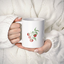 Personlig botanisk tomatgren namn mörkröd kaffemugg