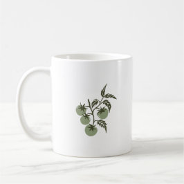 Personlig botanisk tomatgrensnamn Grön Kaffemugg