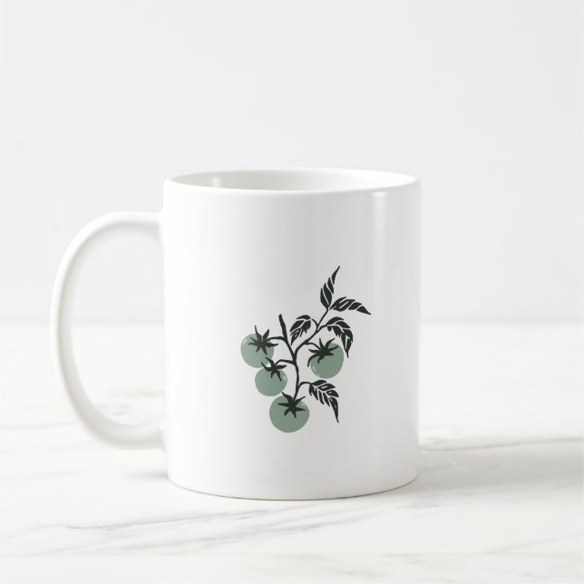 Personlig botanisk tomatgrensnamn Salvia Kaffemugg (Vänster)