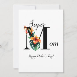 Personlig Botaniska Monogram Toppen Mamma