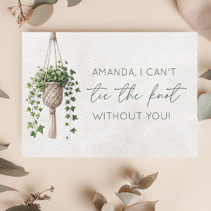 Personlig Botaniska växter Frieri Bridesmaid Anteckningskort