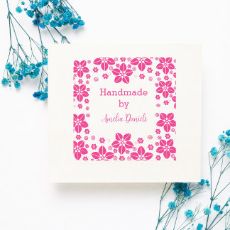 Personlig botaniskt handtaget av självfärgande stämpel