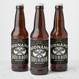 Personlig Bourbon Vintage Guns Whiskey Label Ölflaska Etikett