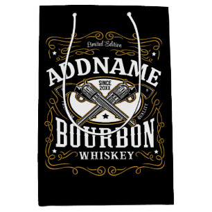 Personlig bourbon vintage vapen whisky etikett