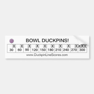 Personlig Bowl Duckpins Bumper Sticker Bildekal