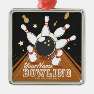 Personlig Bowlareare Strejka Bowling Lanes Boll St Julgransprydnad Metall