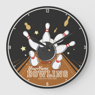 Personlig Bowlareare Strejka Bowling Lanes Boll St Stor Klocka