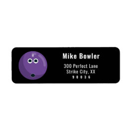 Personlig Bowling Ball-adressetikett Returadress Etikett