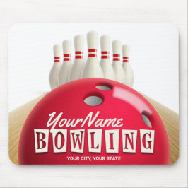 Personlig Bowling Ball Lanes Stift Retro League Musmatta