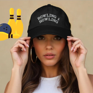 Personlig Bowling Howling Gift för spelare Broderad Keps