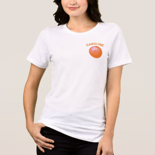 Personlig Bowling Klubb Team Namn Rosa Orange T Shirt