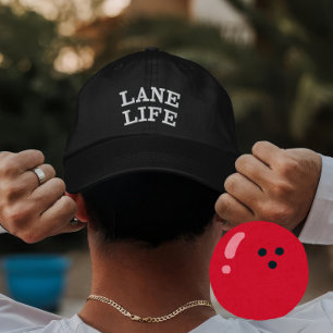 Personlig Bowling Lane Life Gift för spelare Broderad Keps