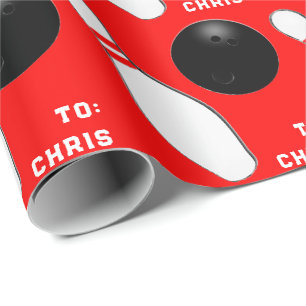 Personlig bowlingpresent presentpapper