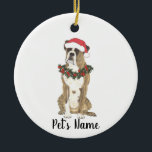 Personlig Boxer (Brindle) Julgransprydnad Keramik<br><div class="desc">Gör den trevliga listan i år med en prydnad av din favorit lilla nav!</div>