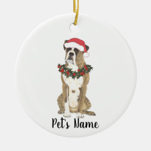 Personlig Boxer (Brindle) Julgransprydnad Keramik