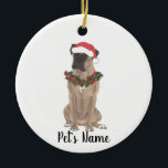 Personlig Boxer (Fawn Mask) Julgransprydnad Keramik<br><div class="desc">Gör den trevliga listan i år med ett namn på din favoritmaskerade boxare själv! För de sötaste gåvorna parar du den med ett matchande konsttryck eller ett annat objekt från min samling!</div>