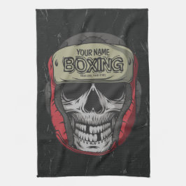 Personlig Boxer Fight Klubb Skeleton Boxing Gym Kökshandduk