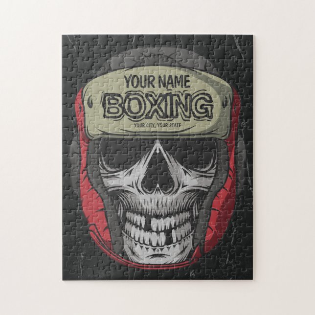 Personlig Boxer Fight Klubb Skeleton Boxing Gym Pussel (Vertikal)