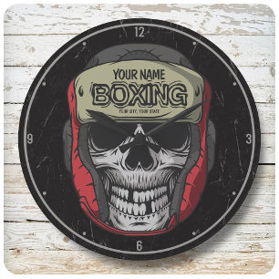 Personlig Boxer Fight Klubb Skeleton Boxing Gym Stor Klocka