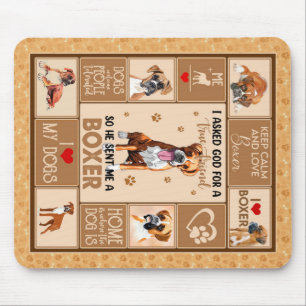 Personlig Boxer Hund Blanket Musmatta