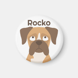 Personlig Boxer Magnet, boxerhund Anpassat Namn Magnet