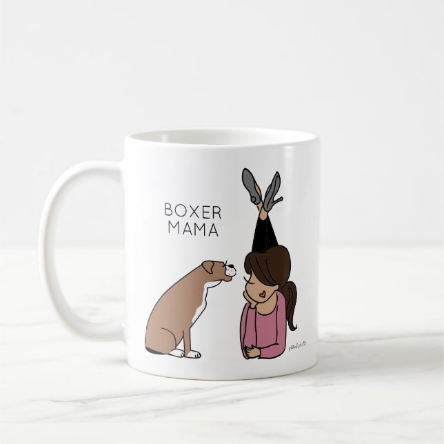 Personlig Boxer-Mamma-kaffe Mugg (Vänster)