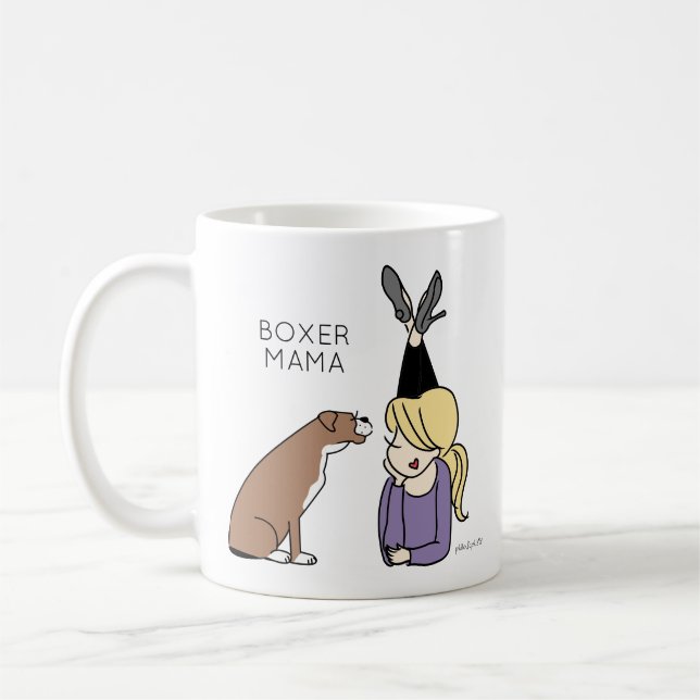 Personlig Boxer-Mamma-kaffe Mugg (Vänster)