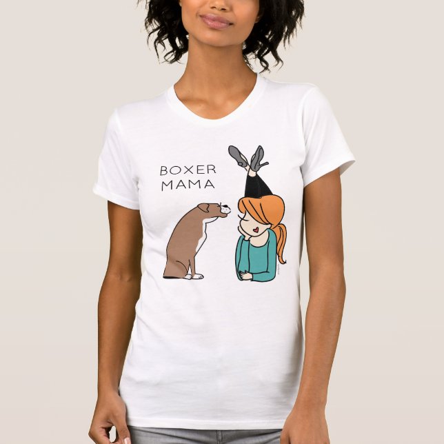 Personlig Boxer Mamma T-Shirt (Framsida)
