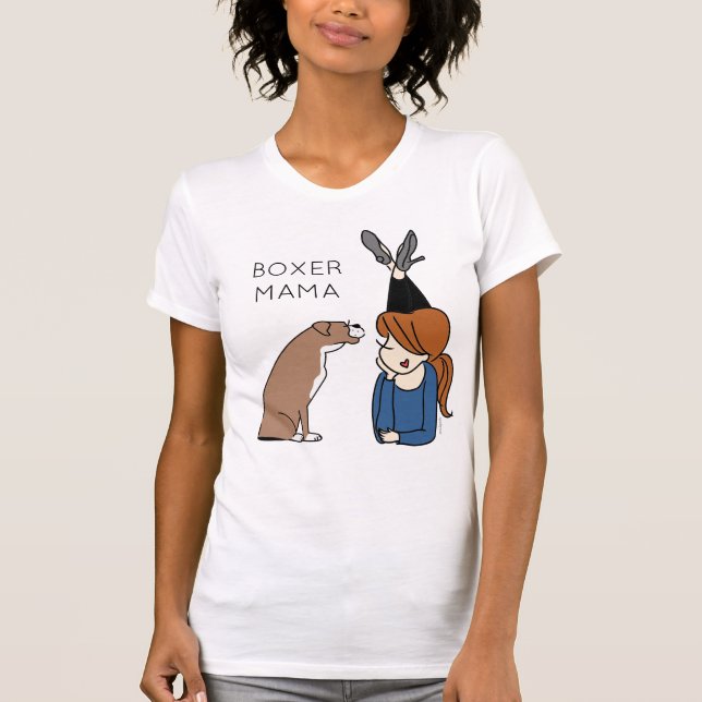 Personlig Boxer Mamma T-Shirt (Framsida)
