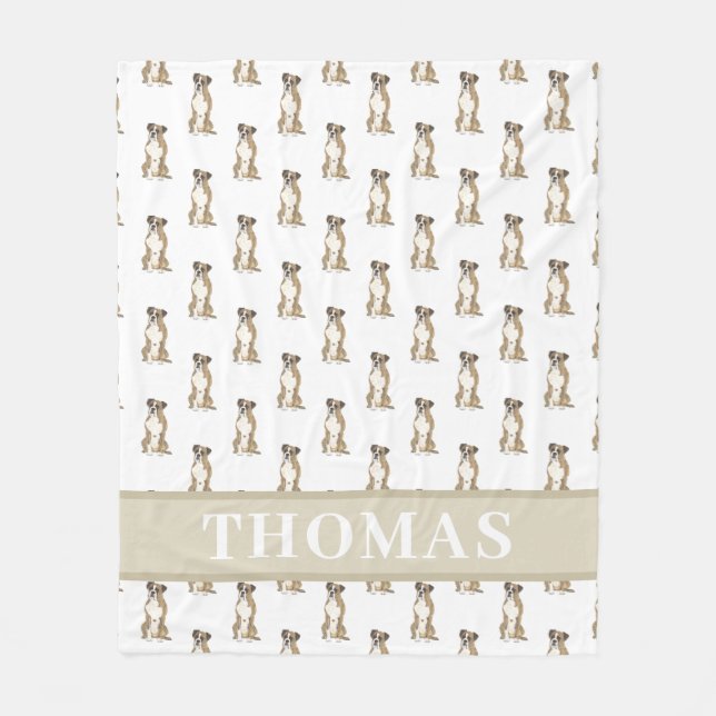 Personlig Boxer (Tigré)  Fleecefilt (Framsidan)