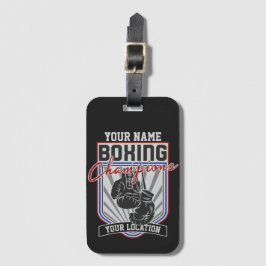 Personlig Boxing Champions Boxer Fitness Gym Bagagebricka