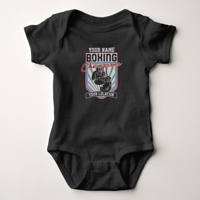 Personlig Boxing Champions Boxer Fitness Gym T Shirt (Framsida)
