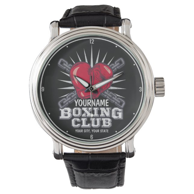 Personlig Boxing-handskar Fighter Champion Boxer Armbandsur (Framsida)