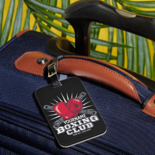 Personlig Boxing-handskar Fighter Champion Boxer Bagagebricka
