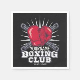 Personlig Boxing-handskar Fighter Champion Boxer Pappersservett