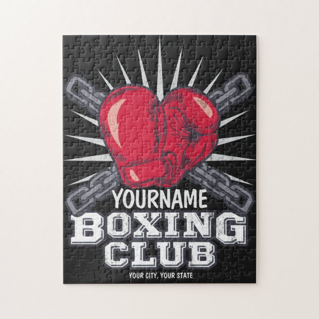Personlig Boxing-handskar Fighter Champion Boxer Pussel (Vertikal)