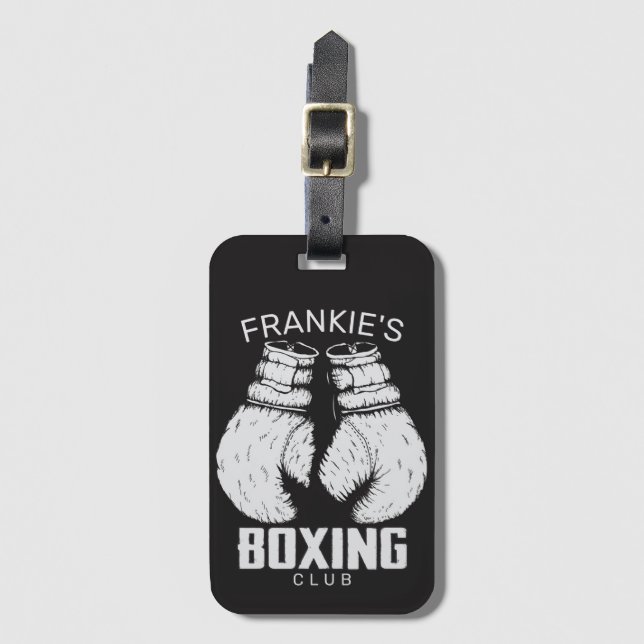 Personlig Boxing Klubb Boxer Gym Fighter Handskar Bagagebricka (Framsida vertikal)