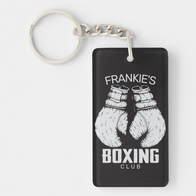 Personlig Boxing Klubb Boxer Gym Fighter Handskar Nyckelring (Framsidan)