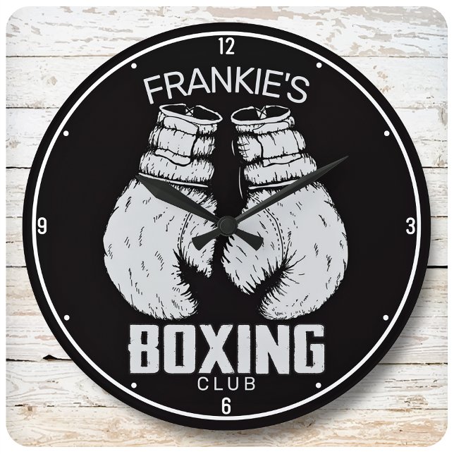 Personlig Boxing Klubb Boxer Gym Fighter Handskar Stor Klocka (Skapare uppladdad)