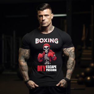 Personlig Boxing Skeleton Boxer Halloween T Shirt