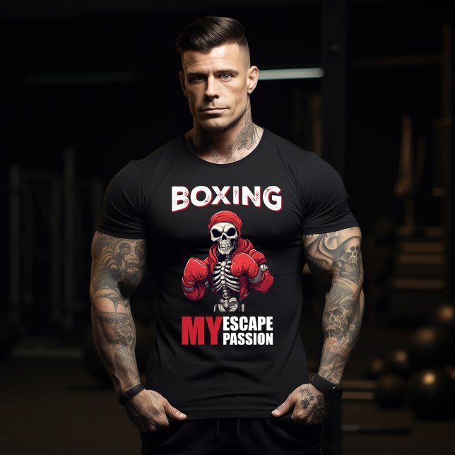 Personlig Boxing Skeleton Boxer Halloween T Shirt (Skapare uppladdad)