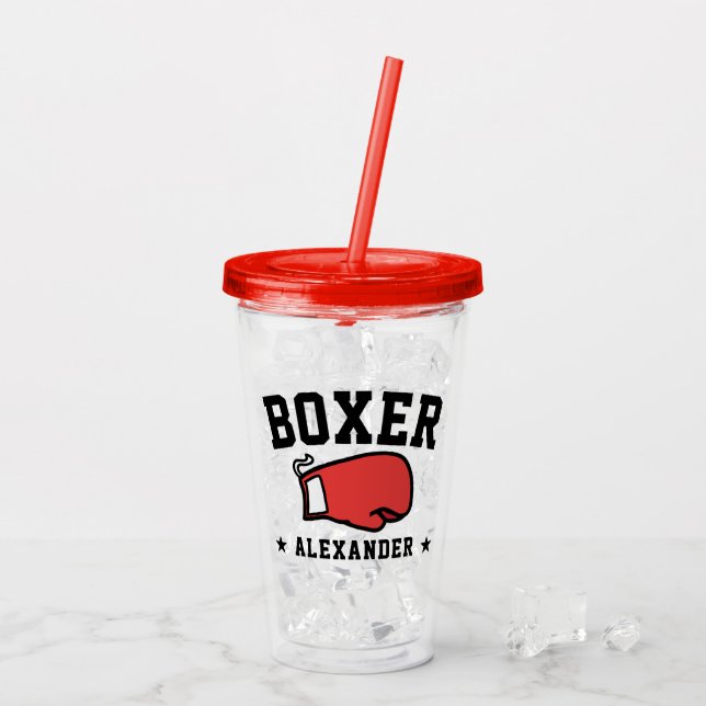 Personlig boxningsboxare take away mugg (Baksida Ice)