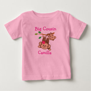 Personlig Boy, Girl Monkey Big Cousin Tee