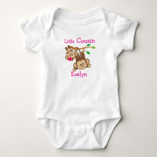 Personlig Boy, Girl Monkey Little Cousin T Shirt